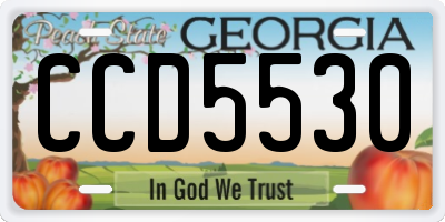 GA license plate CCD5530