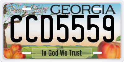 GA license plate CCD5559