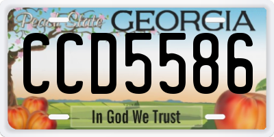 GA license plate CCD5586