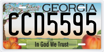 GA license plate CCD5595