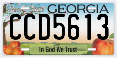 GA license plate CCD5613