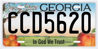 GA license plate CCD5620