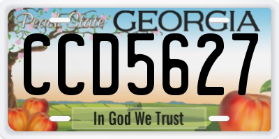 GA license plate CCD5627