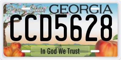 GA license plate CCD5628