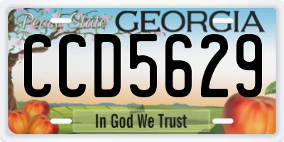 GA license plate CCD5629