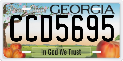 GA license plate CCD5695