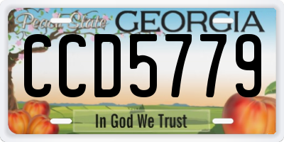 GA license plate CCD5779