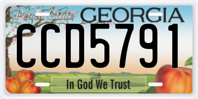 GA license plate CCD5791