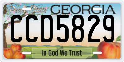GA license plate CCD5829