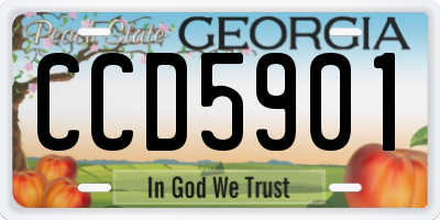 GA license plate CCD5901