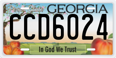 GA license plate CCD6024
