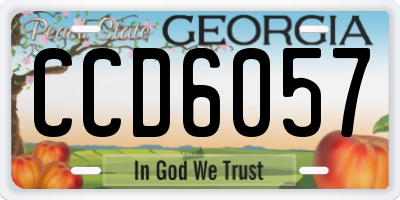 GA license plate CCD6057