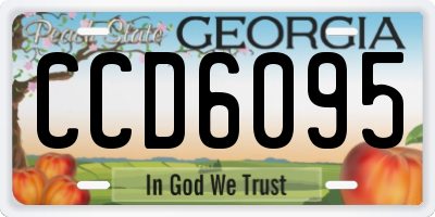 GA license plate CCD6095