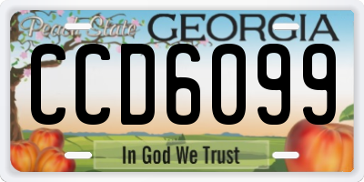 GA license plate CCD6099