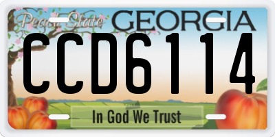 GA license plate CCD6114