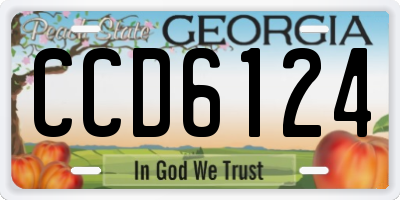 GA license plate CCD6124