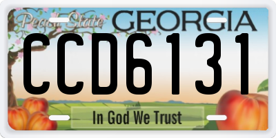 GA license plate CCD6131