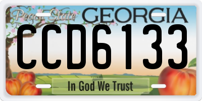 GA license plate CCD6133