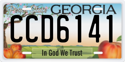 GA license plate CCD6141