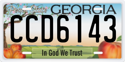 GA license plate CCD6143