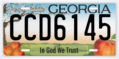 GA license plate CCD6145