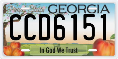 GA license plate CCD6151