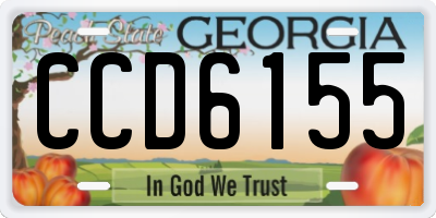 GA license plate CCD6155