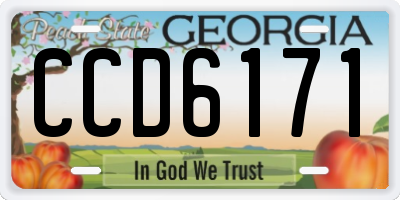 GA license plate CCD6171