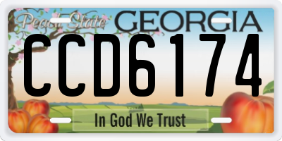 GA license plate CCD6174