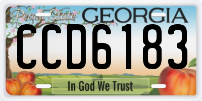 GA license plate CCD6183