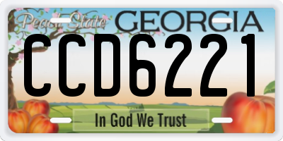 GA license plate CCD6221