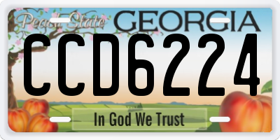 GA license plate CCD6224