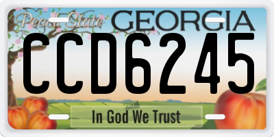 GA license plate CCD6245
