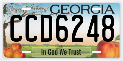GA license plate CCD6248