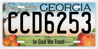 GA license plate CCD6253