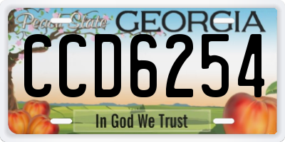 GA license plate CCD6254
