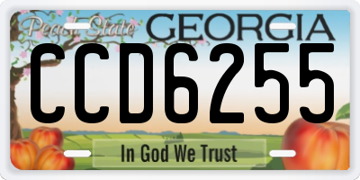GA license plate CCD6255
