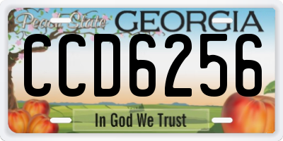 GA license plate CCD6256