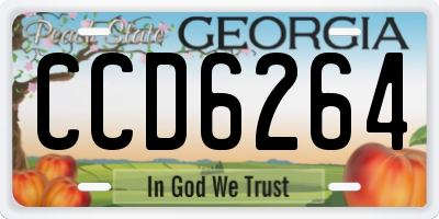 GA license plate CCD6264