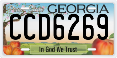 GA license plate CCD6269
