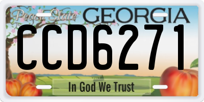 GA license plate CCD6271
