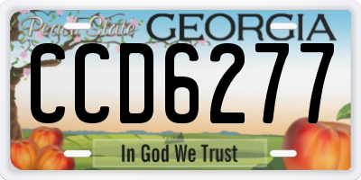GA license plate CCD6277