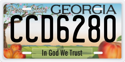 GA license plate CCD6280