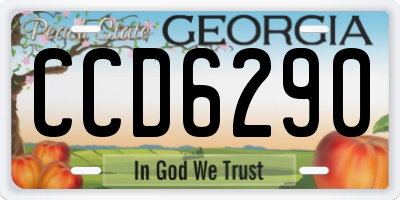 GA license plate CCD6290