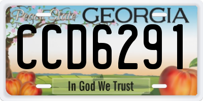 GA license plate CCD6291