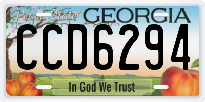 GA license plate CCD6294