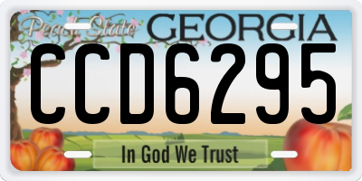 GA license plate CCD6295