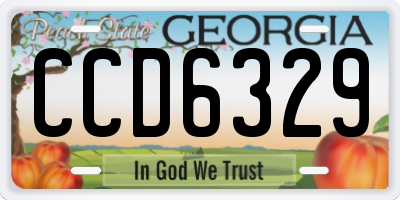 GA license plate CCD6329