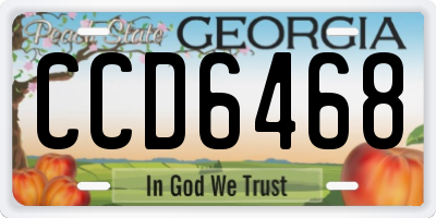GA license plate CCD6468