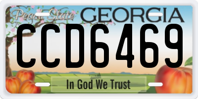 GA license plate CCD6469